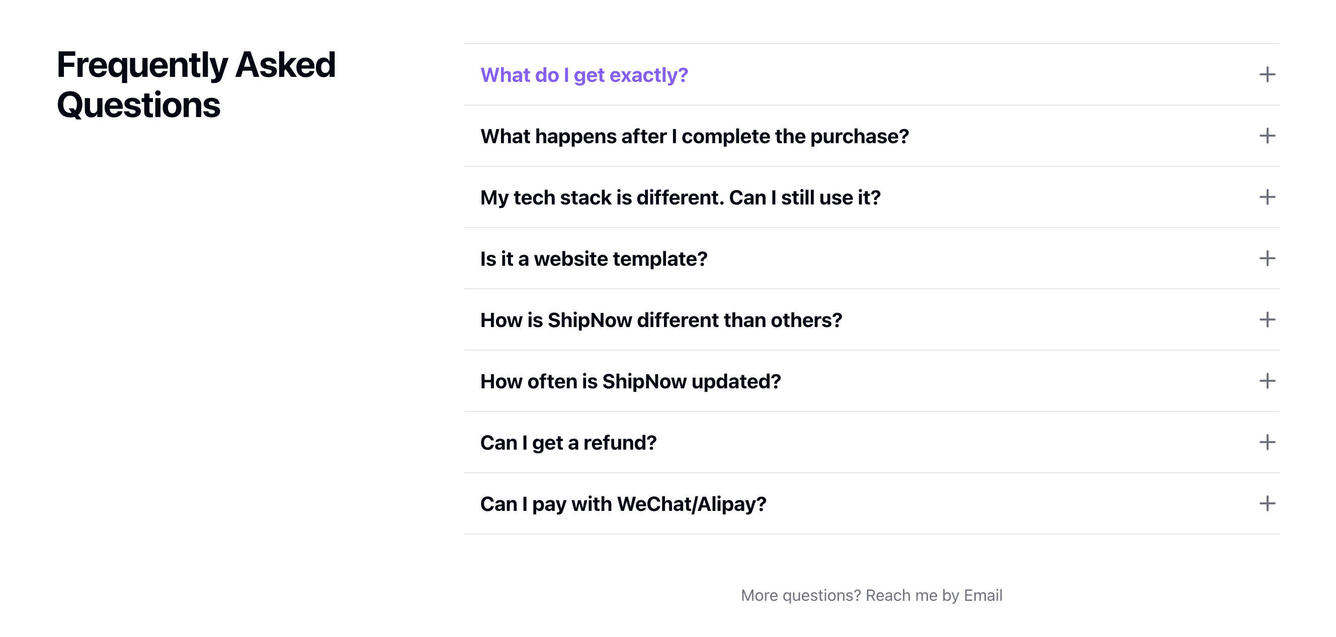 FAQ Component